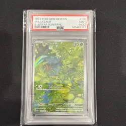 Bulbasaur 166 Illustration Rare Pokemon Scarlet & Violet 151 PSA 9 OC Error Cert - Image 2