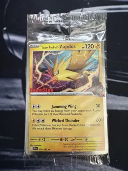 Pokemon TCG Team Rocket's Zapdos 070/182 SEALED Gamestop Promo Destined Rivals - Image 1
