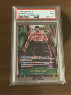 2024 One Piece Roronoa Zoro Alt Art PSA 9 Mint - OP06 - Image 1