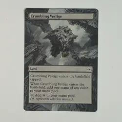 MTG altered hand painted Crumbling Vestige Land, Extended Alter Commander - Image 1