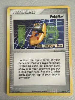 PokeNav 81/106 Holo Stamped EX Emerald Rare Pokemon Card NM - Image 1