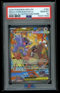 PSA 10 GEM MINT Mega Kangaskhan EX Mega Evolution EN SIR 2025 Pokemon 182/132 - Image 1