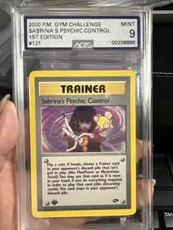 2000 SABRINA'S PSYCHIC CONTROL #121/132 POKEMON GYM CHALLENGE 1ST EDITION AGS 9 - Image 1