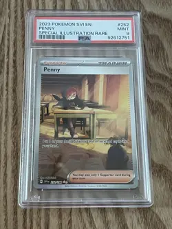 Penny 252/198 PSA 9 MINT Pokemon Scarlet Violet Base Special Illustration - Image 1