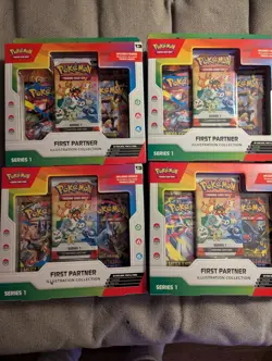 Pokemon TCG First Partner Illustration Collection Series 1 New Sealed (Lot of 4) - Image 1