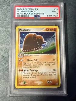 2004 Pokemon Ex Team Rocket Returns #13 Piloswine-Holo Team Rocket Returns PSA 9 - Image 1