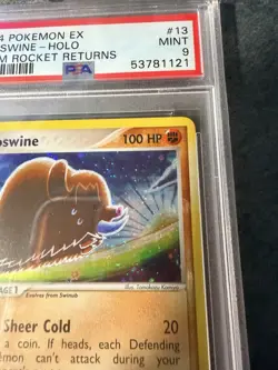 2004 Pokemon Ex Team Rocket Returns #13 Piloswine-Holo Team Rocket Returns PSA 9 - Image 3