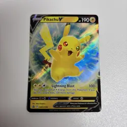 Pikachu V SWSH198 Black Star Promo Pokemon Card NM - Image 1