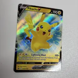 Pikachu V SWSH198 Black Star Promo Pokemon Card NM - Image 3
