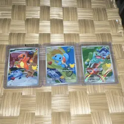 Pokemon Kanto Starter AR Set Bulbasaur Squirtle Charmander ArtRare SV NMComplete - Image 1