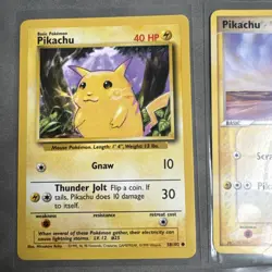 1995 pikachu pokemon card 58/102 6/10 Raichu 29/62 MP bundle x3 - Image 2