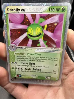 Cradily ex 90/95 Holo Team Magma vs Team Aqua Pokemon SWIRL damage - Image 1