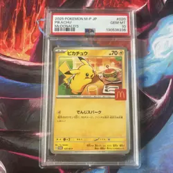McDonald's Pikachu 020/M-p Japanese Exclusive Pokemon 2025 PSA 10 - Image 1