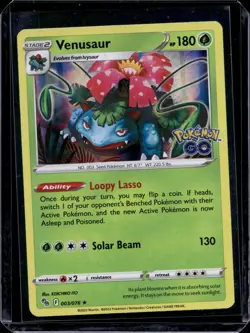 Venusaur 003/078 Holo Rare Pokemon Go TCG 2022 Pokemon Card NM-Mint - Image 1