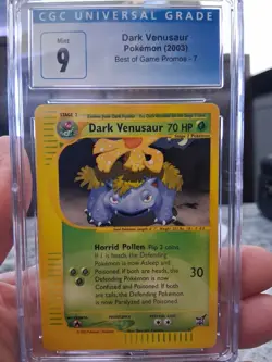 Dark Venusaur Cgc 9 Mint Best Of Game Promo 7 Promos Pokemon Card 2003 NM Blue L - Image 1