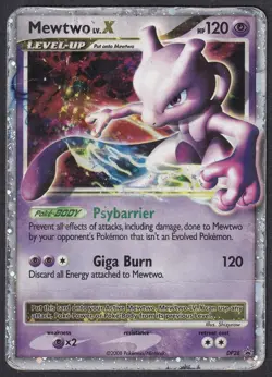 Pokemon Mewtwo LV.X DP28 Holo Black Star Promo - Image 1
