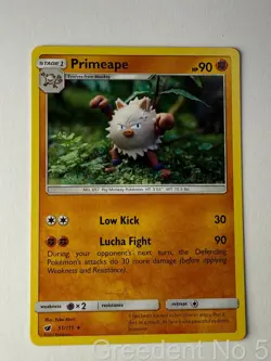 Primeape 51/111 Rare Crimson Invasion Pokemon Near Mint - Image 1