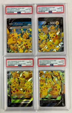 Pokemon Pikachu V-Union Promo Holo Card Lot Celebrations Collection 2021 PSA 10 - Image 1