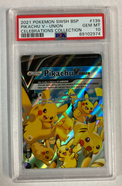Pokemon Pikachu V-Union Promo Holo Card Lot Celebrations Collection 2021 PSA 10 - Image 2