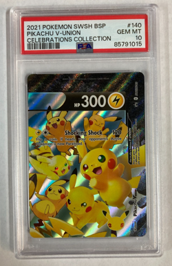 Pokemon Pikachu V-Union Promo Holo Card Lot Celebrations Collection 2021 PSA 10 - Image 4