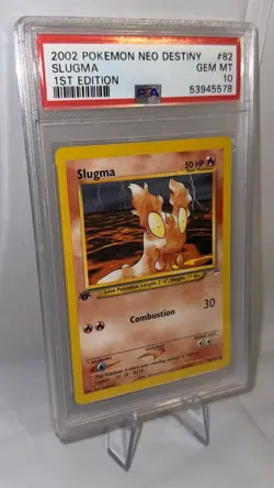 2002 Pokemon Neo Destiny #82 Slugma – 1st Edition – PSA 10 GEM MINT - Image 4