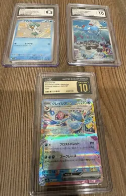 3 card Pokemon Slab Lot - Including Glaceon, Marill, Quaxly - Image 1