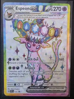 Espeon EX 175 Black Star Promo Prismatic Evolutions Pokemon 2025 - Image 1