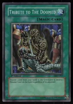 Tribute to The Doomed MRD-057 MRD Super Rare 1st Edition FOIL SHIFT ERROR Yugioh - Image 1