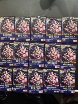 One Piece OP014-EB04 The Azure Sea's Seven TCG - DEAD PACKS Sealed Lot of 15 - Image 1