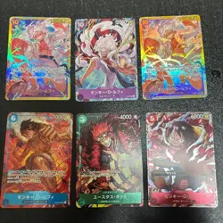 One Piece Card Game Monkey D Luffy Card Set 6 Card Promo SR Authentic - Image 1