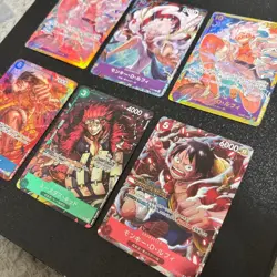 One Piece Card Game Monkey D Luffy Card Set 6 Card Promo SR Authentic - Image 5