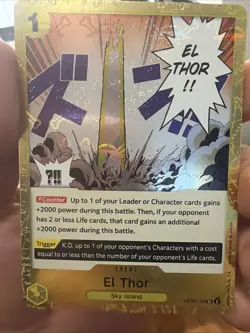 El Thor Jolly Roger Foil Holo OP05-114 ONE PIECE Card The Best PRB-01 TCG CCG - Image 1
