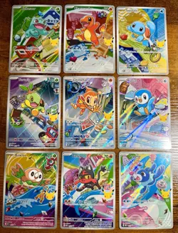 Pokemon 2026 First Partner Illustration Collection Series 1 Promo Set 9 Cards - Image 1