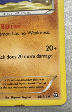 Anorith - 56/114 - Uncommon, Pokemon Card, Lightly Played, Original Owner - Image 5