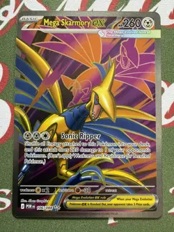 Mega Skarmory ex Ultra Rare Full Art 106/088 Pokemon Perfect Order Card NM Fresh - Image 3