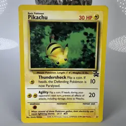 Pikachu Promo Card 027 Non Holo Wizards Black Star Promo LP - Image 1