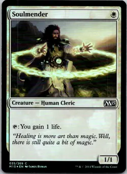 Magic the Gathering Foil Soulmender Magic Core Set 2015 M15 MTG Free Shipping! - Image 1