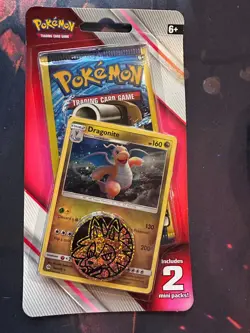 Pokemon 2x Mini Booster Packs+Dragonite Promo+Coin (Evolutions + Lost Thunder) D - Image 1