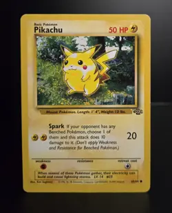 Pokemon TCG - PIKACHU - 60/64 - UNLIMITED - JUNGLE (1999) - WOTC - VINTAGE - MP - Image 1