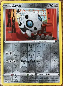 Aron 109/198 - Reverse Holo - Chilling Reign - Common - Read Desc. - Image 1