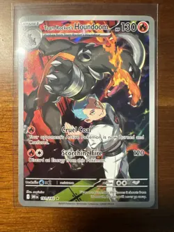 Team Rocket's Houndoom 191/182 Illustration Rare Destined Rivals Pokemon NM - Image 1