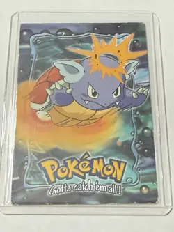 Wartortle 1999 Topps Pokemon First Movie E8 of 12 Stage 2 Blue label logo - Image 1