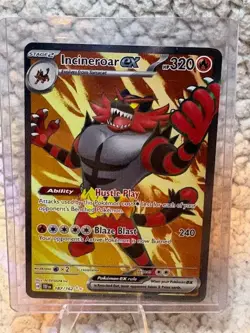 Pokemon TCG Incineroar ex 187/162 SV05: Temporal Forces Full Art Ultra Rare Holo - Image 1