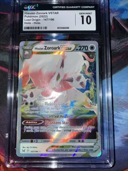 Hisuian Zoroark VSTAR 147/196 Ultra Rare Holo Lost Origin Pokemon CGC Gem Mint - Image 4