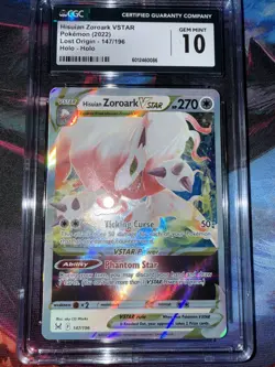 Hisuian Zoroark VSTAR 147/196 Ultra Rare Holo Lost Origin Pokemon CGC Gem Mint - Image 5