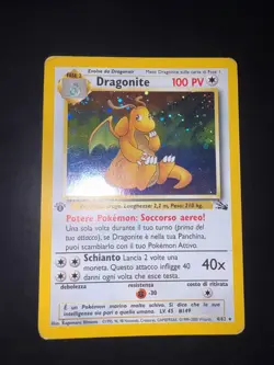 Carta Pokemon Dragonite Holo Fossil Prima Edizione 4/62 - Italiano - Image 2