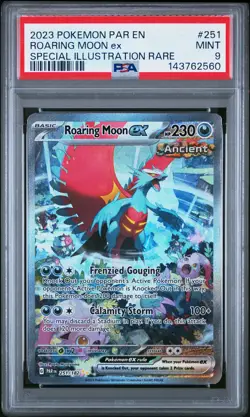 Roaring Moon EX 251/182 Special Illustration Rare Pokemon PSA 9 *560 - Image 1