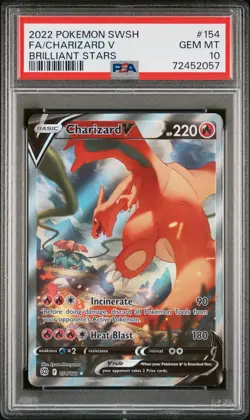Charizard V 154 Brilliant Stars Pokemon PSA 10 *057 - Image 1