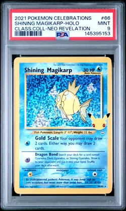 Shining Magikarp Holo 66 Celebrations Classic Collection Pokemon PSA 9 *153 - Image 1
