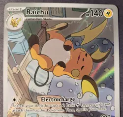 Pokemon TCG Raichu 211/193 Paldea Evolved Holo Illustration Rare Light Play - Image 3